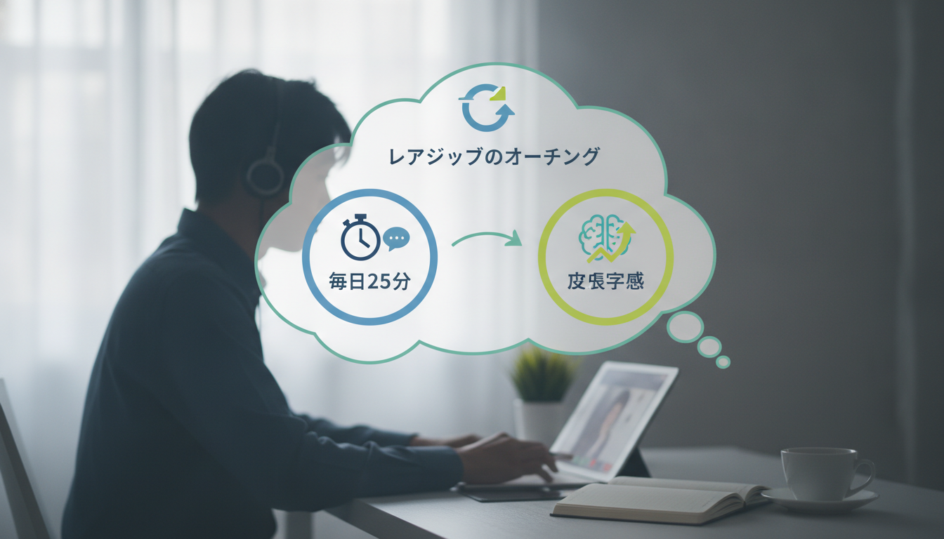 レアジョブのコーチングと毎日25分の組み合わせは、習慣化と成長実感の両立に適しています